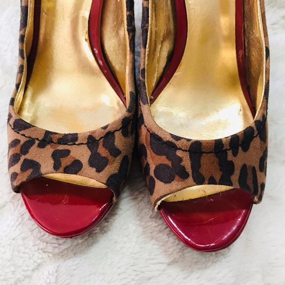 Candies leopard red heels 9 - Picture 8 of 10